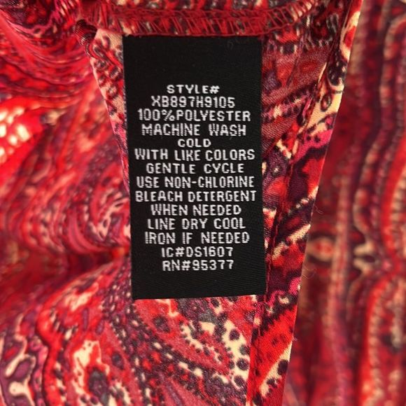 Sanctuary x Anthropologie Red Bohemian Print Button Down Blouse Small - Picture 11 of 13